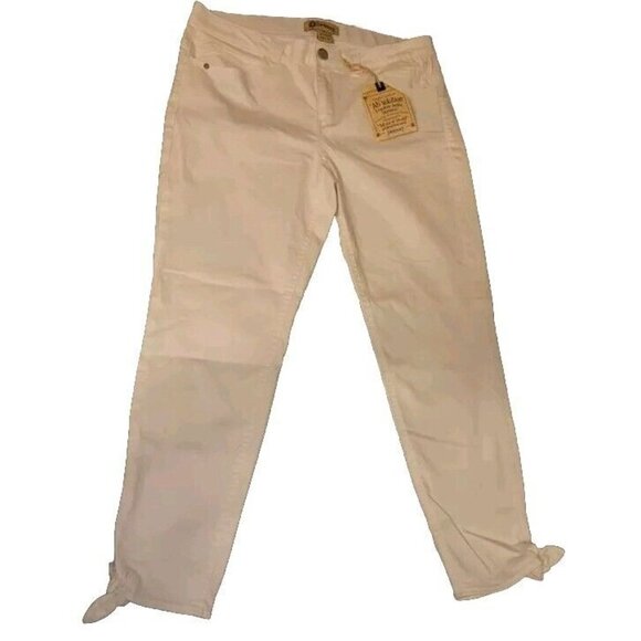 NWT DEMOCRACY White Denim "AB"SOLUTION Slimming Freedom Ankle Skimmer Jeans 14 - Picture 3 of 6